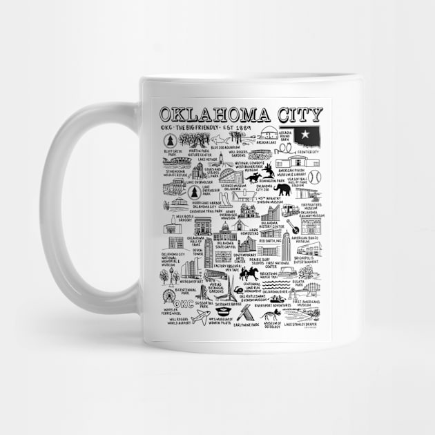 Oklahoma City Map Art by fiberandgloss